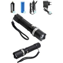 Zenvia Swat Profesyonel Şarjlı El Feneri Ledli+Flashlight+Zoom Özellikli 6 Parça Full Set