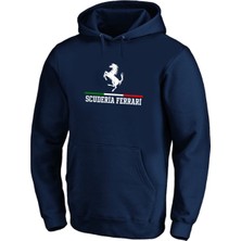 Efendioğlu Design Scuderia Ferrari At Logolu Formula1 F1 3 Iplik Şardonlu Sweatshirt