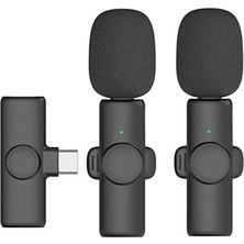 Zenvia Kablosuz Yaka Mikrofonu Typ-C 2’li Mini Mikrofon