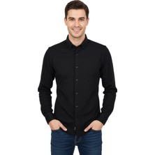 Advante Erkek Spor Slim Fit Uzun Kol Petek Dokulu Gömlek BGL-ST04823