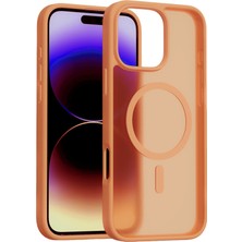 Fuchsia iPhone 16 Pro ile Uyumlu Jota Kablosuz Şarj Özellikli Kapak - Turuncu