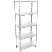 Rafking 5 Katlı Galvaniz Çelik Raf 43x75x200 cm - Depo, Arşiv, Kiler, Dosya, Market Rafı