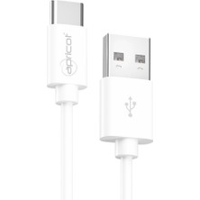 Apricot APC-S220T 1 Metre Qc3.0 Type-C Beyaz Hızlı Data + Sarj Kablosu