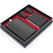 Tncline Paslanmaz Çelik 2 Shot Bardak ve  Tabakalı Matara Seti ALK2670