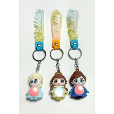 Marsilyan Kız Çocuk Işıklı Silikon Anahtarlık