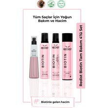 Redist Biotin Tam Bakım 4’lü Set | Güçlendirici Sprey, Bakım Köpüğü, Saç Şekillendirici ve Sıvı Saç Kremi