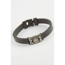 Marsilyan Çini Desenli Kaliteli Suni Deri Bileklik