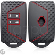 Alazpay Clio 5 Megane E-Tech Austral Koleos Kadjar Captur Rafale Silikon Tek Desenli Anahtar Kılıfı 1 Adet