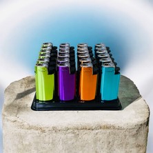 Str Metal Taşlı Çakmak Parlak Renkli 24 Adet