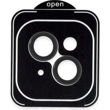 Marsilyan Apple iPhone 13 Pvd Metal Kamera Lens - Siyah