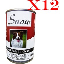 Snow Yetişkin Köpek Bitfekli Pate Konserve 12 x 400 gr