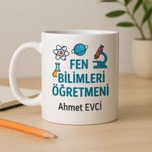 Bymiel Kişiye Özel Isim Yazılı Fen Bilimleri Öğretmeni Tasarım Baskılı Kupa – Hediye Kupa