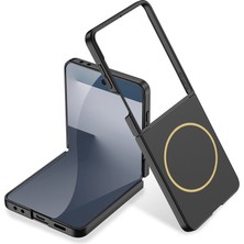 Kılıftech Galaxy Z Flip 7 Kılıf Wireless Şarj Özellikli Zore Kıpta M-Safe Kapak