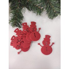 Empressco 10 Adet Kardan Adam Kırmızı Keçe Yılbaşı Süsü, Neşe ve Sıcaklık Getirir