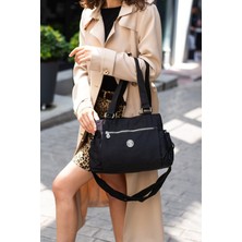 Sanmorris Su Geçirmez Kumaş Çok Bölmeli Kadın Kol ve Omuz Çantası