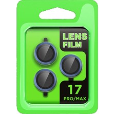 Fantastik Store Apple iPhone 17 Pro Raze Metal Kamera Lens - Koyu MAVI-(5796)