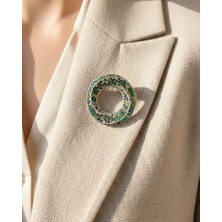 Nevoka Zümrüt Halka Broş