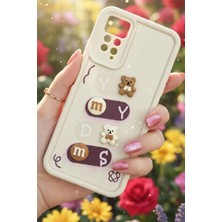 AS Mobile Redmi Note 11 Pro Uyumlu Kılıf Beyaz Renk Ayıcık Figürlü 3D Kamera Korumalı Darbe Emici Yumuşak Silikon Kapak