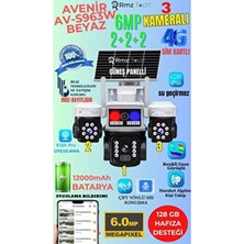 Avenir Yeni AV-S963W 3 Kameralı 6mp Güvenlik Kamerası – Çift Yönlü Ses, Polis Çakarlı, Kişi Algılama