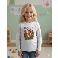 Veracraft Yeni Yıla Özel Huntrix Rumi Mira Zoey Baskılı Uzun Kollu Çocuk Tişörtü