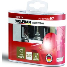  wolfram 24 volt h7 70 wat truck vısıon +% 150 fazla ışık