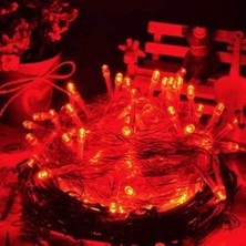 whitetech 10 mt 100 Ledli Eklemeli 8 Fonksiyonlu Kırmızı Renk Yılbaşı Ağaçı Ledi