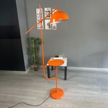 Bamyum Turuncu Lambader Tepsili Makas Gövde Modern Dekoratif Metal Oturma Odası