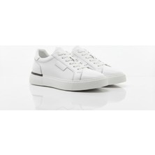 Growish GR0437 Hakiki Deri Hafif Yüksek Eva Taban Koku Yapmaz Bağcıklı Beyaz Erkek Sneaker Ayakkabı