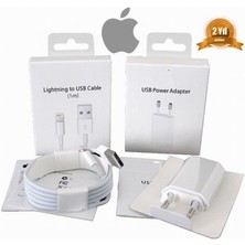 Day Apple iPhone Uyumlu USB 5W Şarj Cihaz MD813ZM-A + MD818ZM-A Kablo Dahil