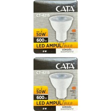 Avarson (2 adet) Cata 8W (50W) 3000K (Sarı Işık) GU10 DUYLU LED Spot Ampul