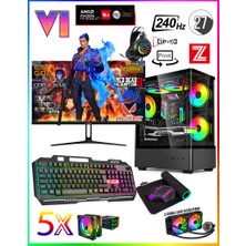 Zeiron GTA-VI RX6XT ✔ Ryzen 7 5700X 32GB Ram 1TB M.2 Nvme SSD 16GB GDDR6 RX9060XT 27" 240Hz Sıvı Soğutmalı Premium Oyuncu Bilgisayarı