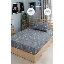 Formeya Yıldız Desenli Yastık Kılıflı Tek Kişilik Lastikli Çarşaf Takımı 100X200 cm (Çarşaf+Yastık Kılıfı)