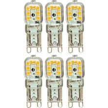 Avarson (6 adet) OSAKA 3W Sarı Işık (3000K) Dim Edilebilir G9 Duylu LED Kapsül Ampul