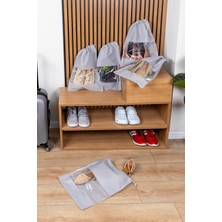 Helen's Home Gri Bavul İçi Düzenleyici 5'li Set Ebatları 33 x 45 cm Şeffaf Pencere Özellikli