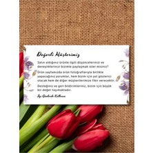 Müşteri Deneyimi ve Yorum Artırıcı Teşekkür Kartı 300 Adet 8 Cmx5 cm Yüksek Kaliteli 300 gr Kuşe