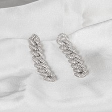 EP Designs Taşlı Zincir Küpe