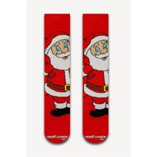 Neşeli Çoraplar Noel Baba Havlu Çorap