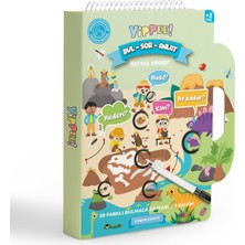 YİPPEE Bul-Sor-Anlat Meraklı Dinazor – 3 Seviyeli Eğitici Bulmaca Oyunu + Silinebilir Kalem