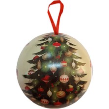 Hediye Sandalı 7 cm Çam Ağacı Motifli Lüks Metal Ağaç Süsü Içine Hediye Konulabilr Top