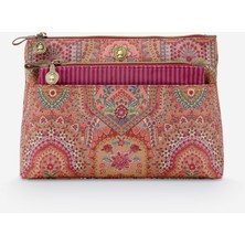Pip Studio Jabali Kırmızı Kadife Makyaj Çantası 26X7,5X18 cm