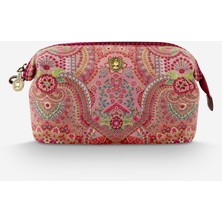Pip Studio Jabali Kırmızı Kadife Makyaj Çantası 22.5X9,5X15 cm