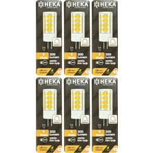 Avarson (6 Adet) Heka 5W (35W) 3000K (Sarı Işık) G4 Duylu Dim Edilebilir LED Kapsül Ampul
