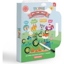 YİPPEE Bul-Sor-Anlat Meraklı Hayvanlar – 3 Seviyeli Eğitici Bulmaca Oyunu + Silinebilir Kalem