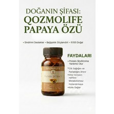 Qozmolife Papaya Özütü, (24 Kapsül) Sindirimi Destekler Bağışıkllılığı Güçlendirir