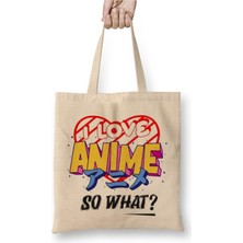 Toyaso Love Anime Anime And Manga Beyaz Bez Çanta Uzun Saplı Alışveriş Çantası Plaj Çantası