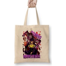 Toyaso Jojo's Bizarre Adventures Josuke Is Unbreakable Beyaz Bez Çanta Uzun Saplı Alışveriş Çantası