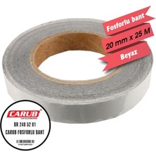  carub fosforlu bant beyaz 2 cm x 25 mt