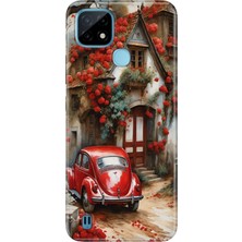 Senada Realme C21 Kılıf Desenli Baskılı Tpu Rubber Kapak Aşk Yuvası