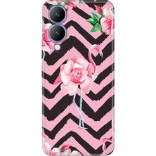 Senada Vivo Y17S Kılıf Desenli Baskılı Tpu Rubber Kapak Flamingo