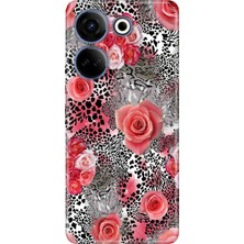 Senada Tecno Camon 20 Kılıf Desenli Baskılı Tpu Rubber Kapak Flower Design